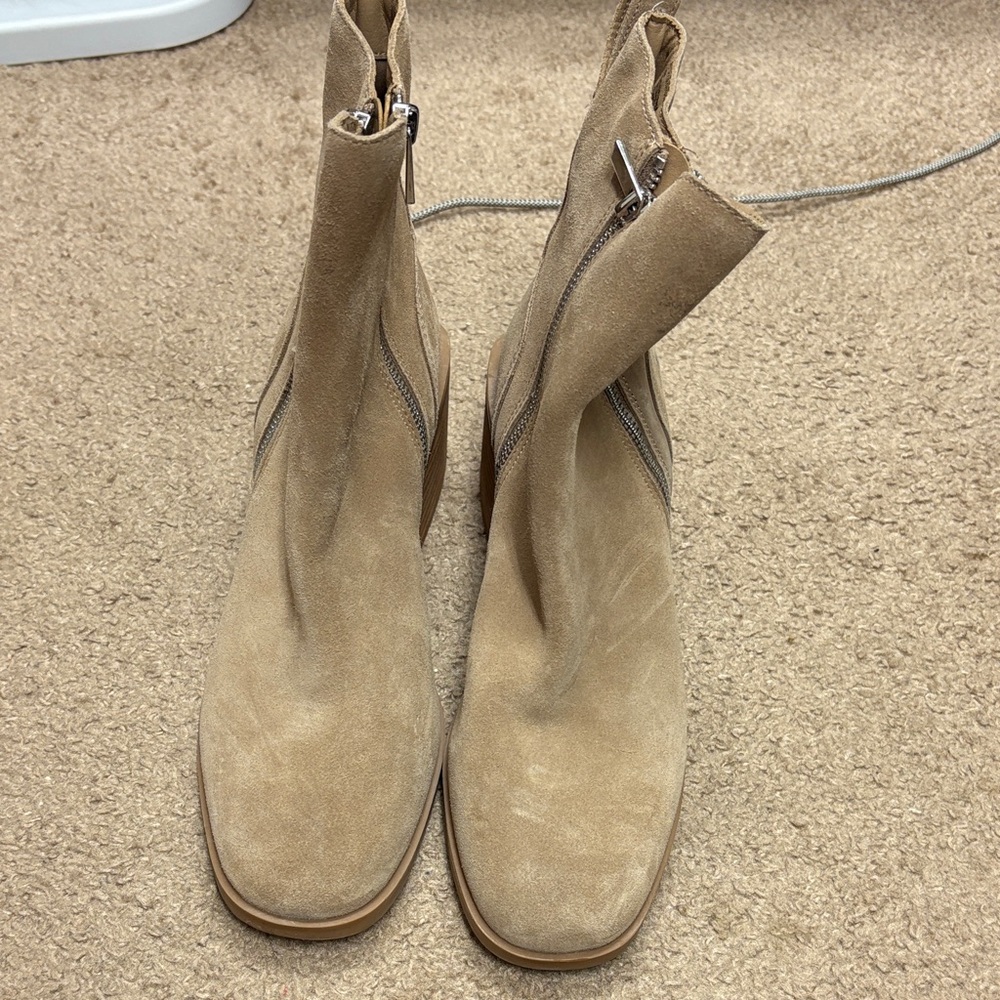 Tan Suede Ankle Boots